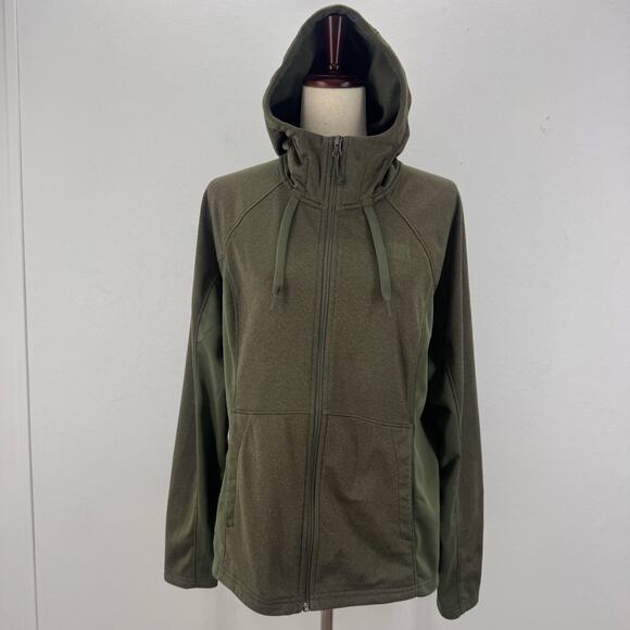 The North Face Women Fullzip Hoodie Green sz L Athletic Sporty Gorpcore Active - Picture 1 of 8